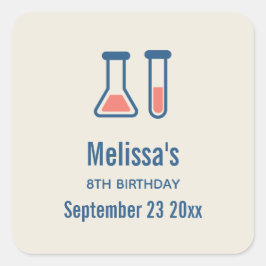 Beaker & Test Tube Scienceテーマ スクエアシール