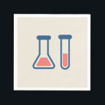 Beaker & Test Tube Scienceテーマ スタンダードカクテルナプキン<br><div class="desc">紙のナプキンとテスト管とビーカーのかわいいスケッチ。科学タイプに最適。</div>