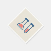 Beaker & Test Tube Scienceテーマ スタンダードカクテルナプキン (角)