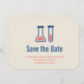 Beaker & Test Tube Scienceテーマ セーブザデート (正面/裏面)