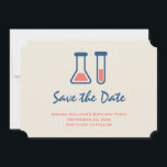 Beaker & Test Tube Scienceテーマ セーブザデート<br><div class="desc">テストチューブとビーカーの可愛いスケッチで日付カードを保存する。科学愛好家に最適。</div>