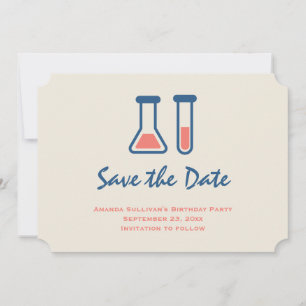Beaker & Test Tube Scienceテーマ セーブザデート