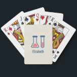 Beaker & Test Tube Scienceテーマ トランプ<br><div class="desc">テスト遊チューブとビーカーの可愛いスケッチを持つカード。科学タイプに最適。</div>