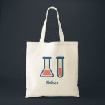 Beaker & Test Tube Scienceテーマ トートバッグ<br><div class="desc">試験管とビーカーのかわいいスケッチのトートバッグ。科学タイプに最適。</div>