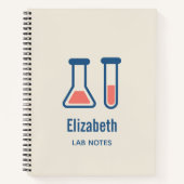 Beaker & Test Tube Scienceテーマ ノートブック (正面)