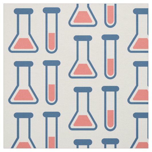 Beaker & Test Tube Scienceテーマ ファブリック (見本)