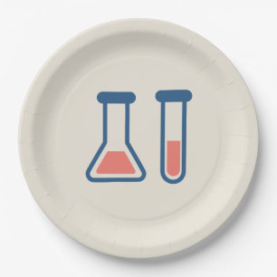 Beaker & Test Tube Scienceテーマ ペーパープレート