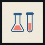 Beaker & Test Tube Scienceテーマ ポスター<br><div class="desc">試験管とビーカーのかわいいスケッチのポスター。科学タイプに最適。</div>