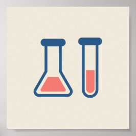Beaker & Test Tube Scienceテーマ ポスター