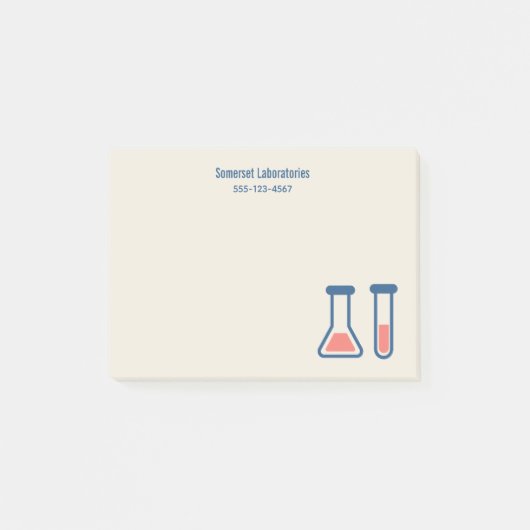 Beaker & Test Tube Scienceテーマ ポストイット (正面)