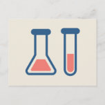 Beaker & Test Tube Scienceテーマ ポストカード<br><div class="desc">試験管とビーカーの可愛いスケッチ付きのハガキ。科学タイプに最適。</div>