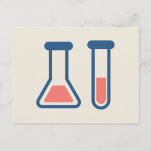 Beaker & Test Tube Scienceテーマ ポストカード