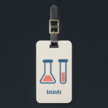 Beaker & Test Tube Scienceテーマ ラゲッジタグ<br><div class="desc">試験管とビーカーの可愛いスケッチの荷物タグ。科学タイプに最適。</div>