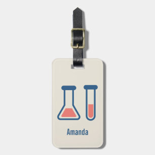 Beaker & Test Tube Scienceテーマ ラゲッジタグ