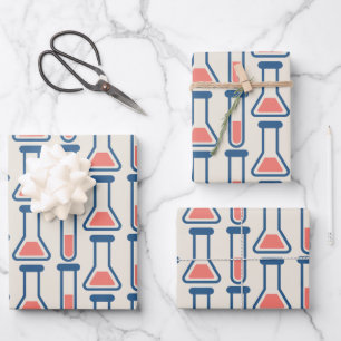 Beaker & Test Tube Scienceテーマ ラッピングペーパーシート