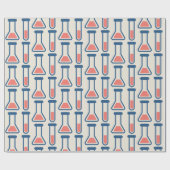 Beaker & Test Tube Scienceテーマ ラッピングペーパー (フラット)