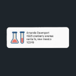 Beaker & Test Tube Scienceテーマ ラベル<br><div class="desc">住所 シールは試験管とビーカーのかわいいスケッチを持つ。科学タイプに最適。</div>