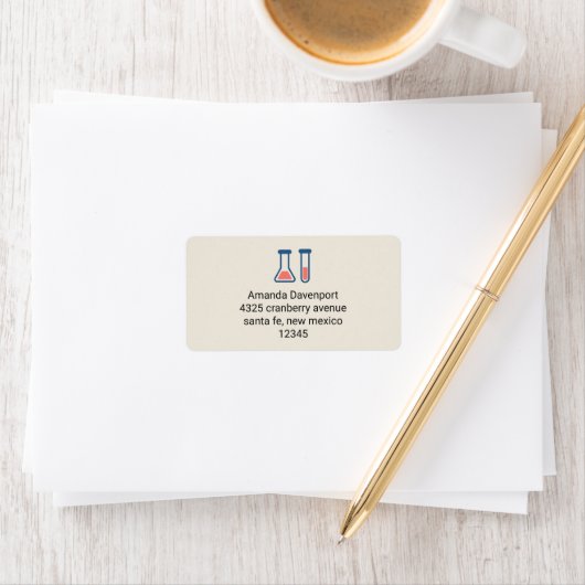 Beaker & Test Tube Scienceテーマ ラベル (インサイチュ)