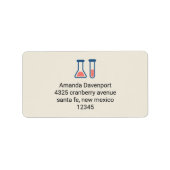 Beaker & Test Tube Scienceテーマ ラベル (正面)