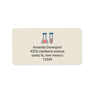 Beaker & Test Tube Scienceテーマ ラベル