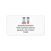 Beaker & Test Tube Scienceテーマ ラベル (正面)