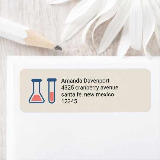 Beaker & Test Tube Scienceテーマ ラベル (インサイチュ)