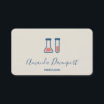 Beaker & Test Tube Scienceテーマ 名刺<br><div class="desc">テストチューブとビーカーの可愛いスケッチを持つ名刺。科学タイプに最適。</div>