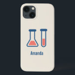 Beaker & Test Tube Scienceテーマ iPhone 13ケース<br><div class="desc">試験管とビーカーの可愛いスケッチを持つ電話ケース。科学タイプに最適。</div>