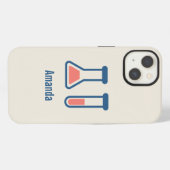 Beaker & Test Tube Scienceテーマ iPhoneケース (裏面横)