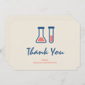 Beaker & Test Tube Science Themed Thank You サンキューカード (正面/裏面)