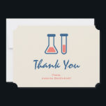 Beaker & Test Tube Science Themed Thank You サンキューカード<br><div class="desc">サンキューカードは試験管の可愛いスケッチとビーカー。科学愛好家に最適。</div>