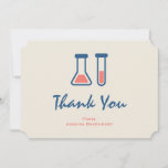 Beaker & Test Tube Science Themed Thank You サンキューカード<br><div class="desc">サンキューカードは試験管の可愛いスケッチとビーカー。科学愛好家に最適。</div>