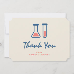 Beaker & Test Tube Science Themed Thank You サンキューカード