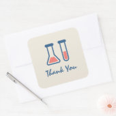 Beaker & Test Tube Science Themed Thank You スクエアシール (封筒)
