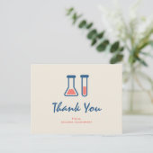 Beaker & Test Tube Science Themed Thank You ポストカード (スタンド正面)