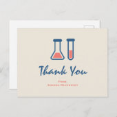 Beaker & Test Tube Science Themed Thank You ポストカード (正面/裏面)