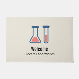Beaker & Test Tube Science Themed Welcome ドアマット
