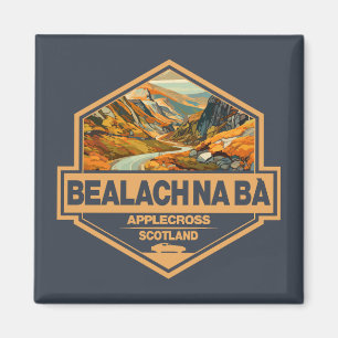 Bealach na Baスコットランド旅行アートバッジ マグネット