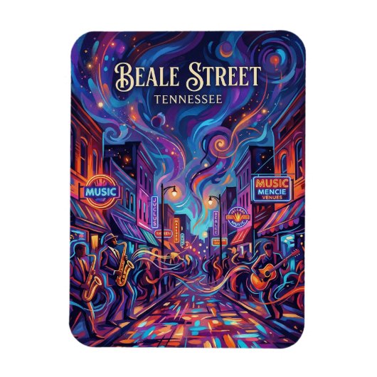 Beale Street Tennessee マグネット (縦)