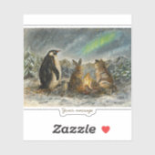 Beam Lingering Whimsical Aurora Animals Painting シール (シート)