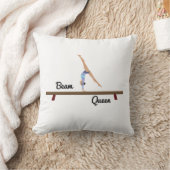 Beam Queen Gymnastics Throw Pillow – Gymnast Gift クッション (ブランケット)