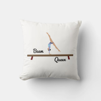 Beam Queen Gymnastics Throw Pillow – Gymnast Gift クッション