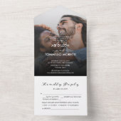 Beaming Delight Photo 結婚's オールインワン招待状 (内側)