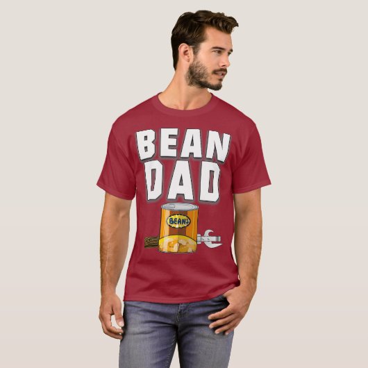 BeanパパBeansおよびBeanの開焼いた開おもしろい Tシャツ (正面フル)