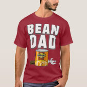 BeanパパBeansおよびBeanの開焼いた開おもしろい Tシャツ (正面)