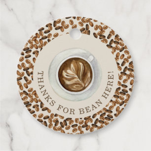 Bean感謝してい Here Coffee Baby Shower フェイバータグ