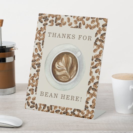 Bean感謝してい Here Coffee Baby Shower 台座サイン (インサイチュ)