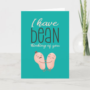 Bean'考える S Of You Cute Pun Valentines おもしろい Day シーズンカード