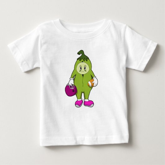 Bean at Footballスポーツ ベビーTシャツ (正面)