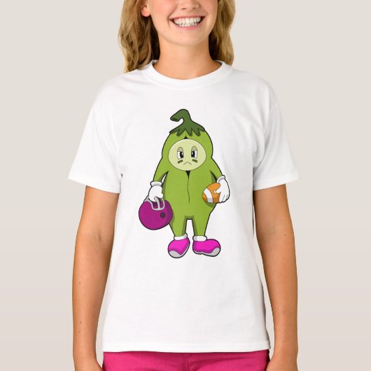 Bean at Footballスポーツ Tシャツ (正面)